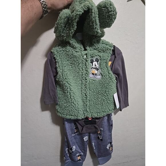 NEW Disney Baby Outfit 18 M Mickey Mouse 3 Piece Clothes - Picture 12 of 16